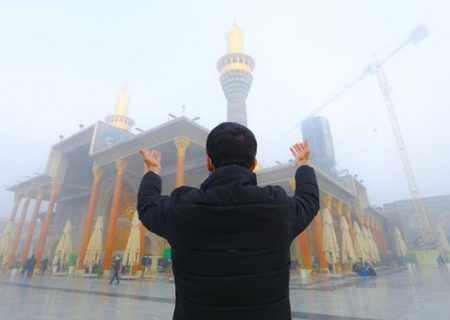 حرم ۲ امام در مه+عکس