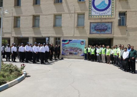 برگزاری مانور «حفاظت از مقر» در تصفیه خانه آب بابا شیخعلی آبفای استان اصفهان